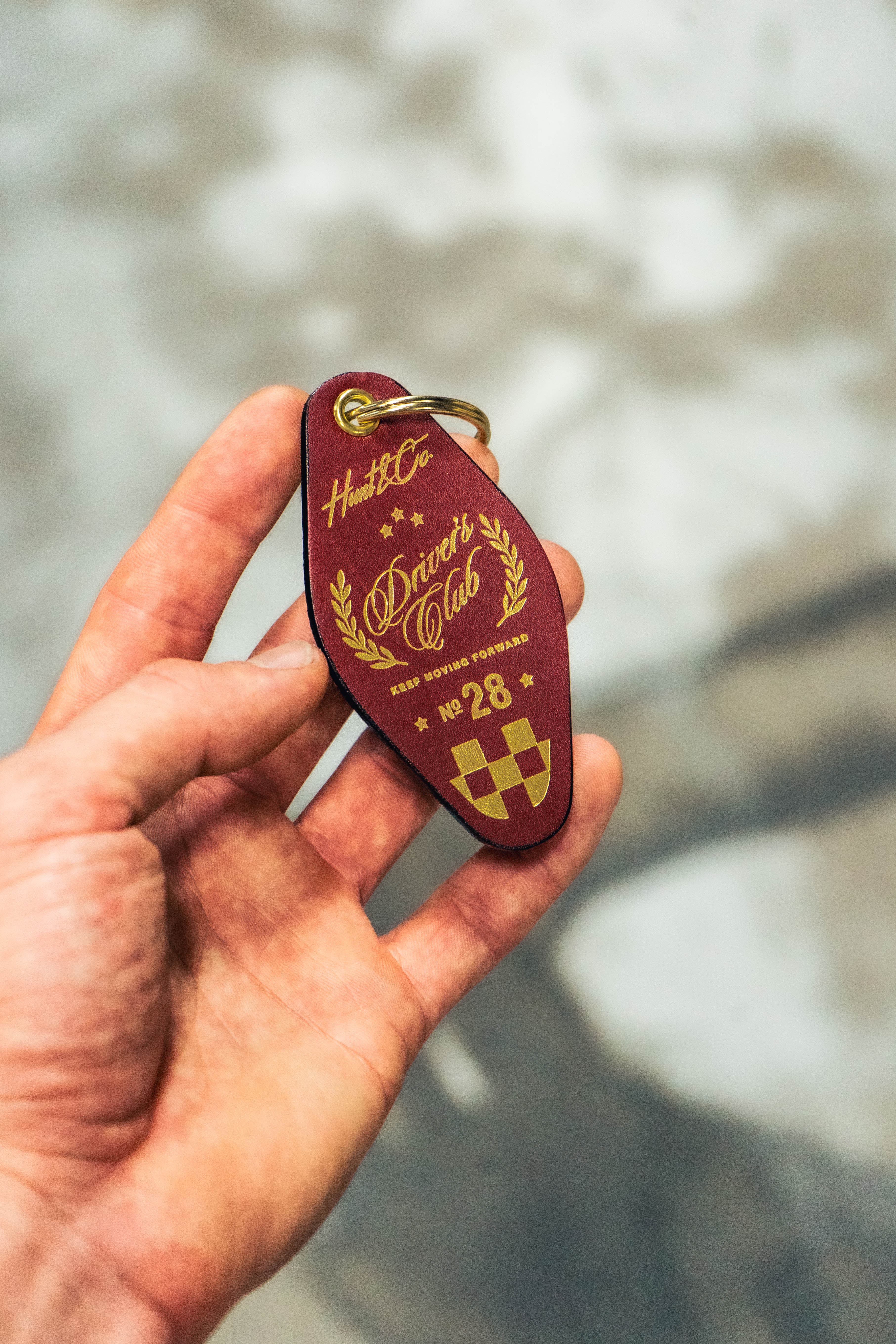Driver's Club Leather Keychain