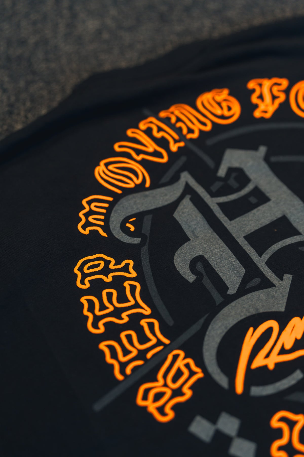 Old English Orange Puff Print Tee