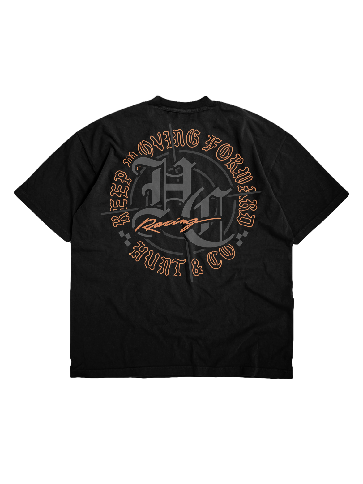 Old English Orange Puff Print Tee