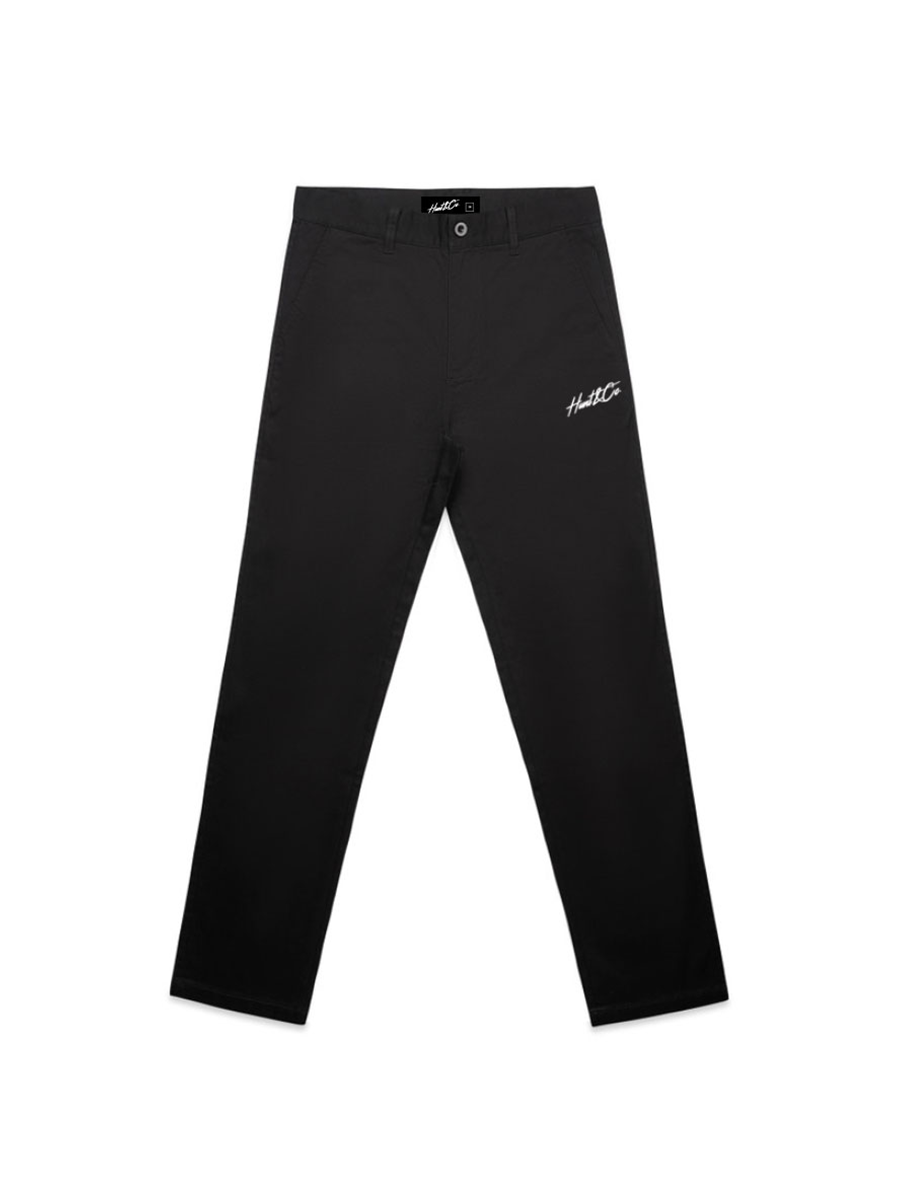 Chino Straight Leg Pants - Black