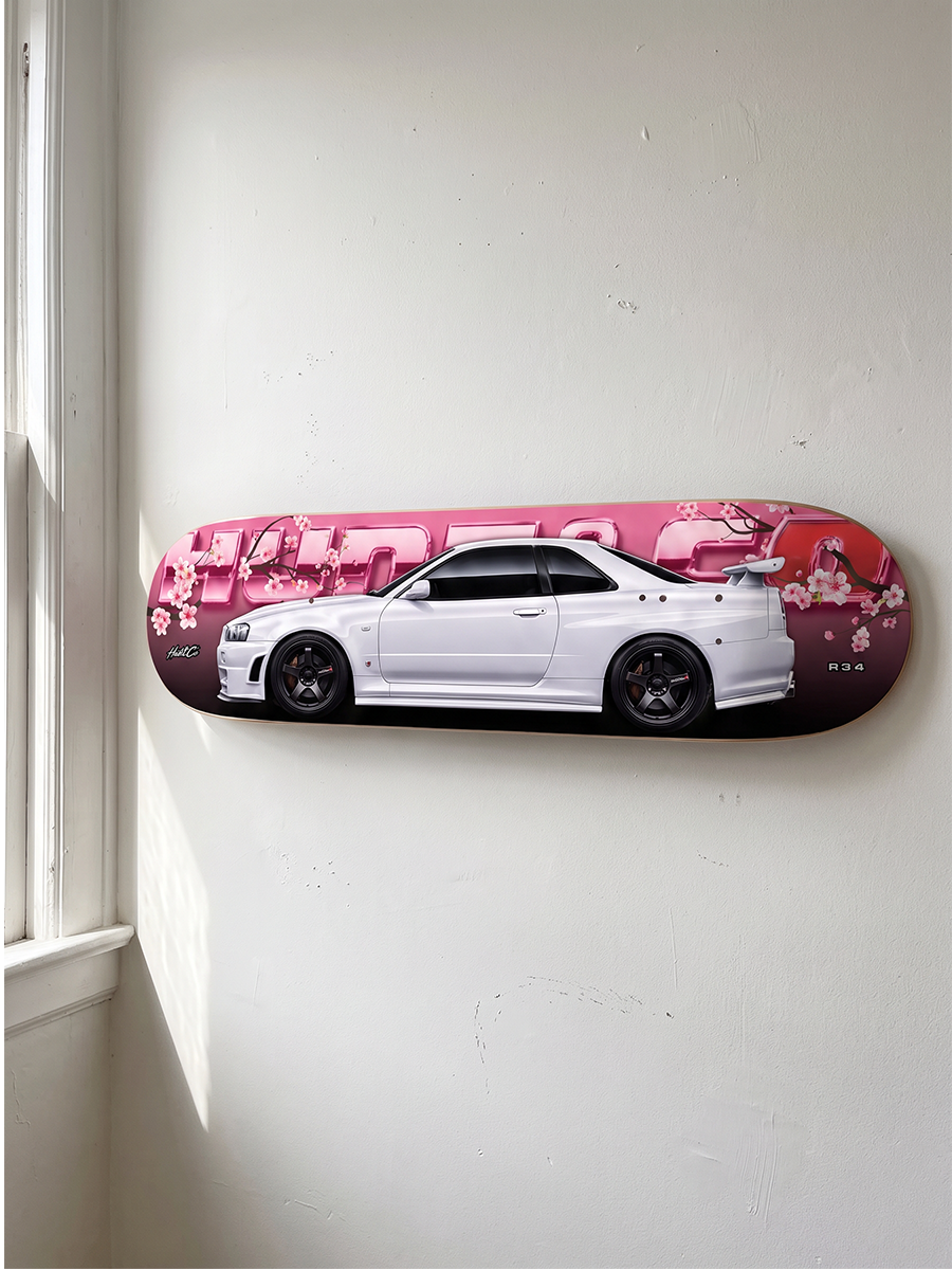 R34 GTR Skateboard Deck