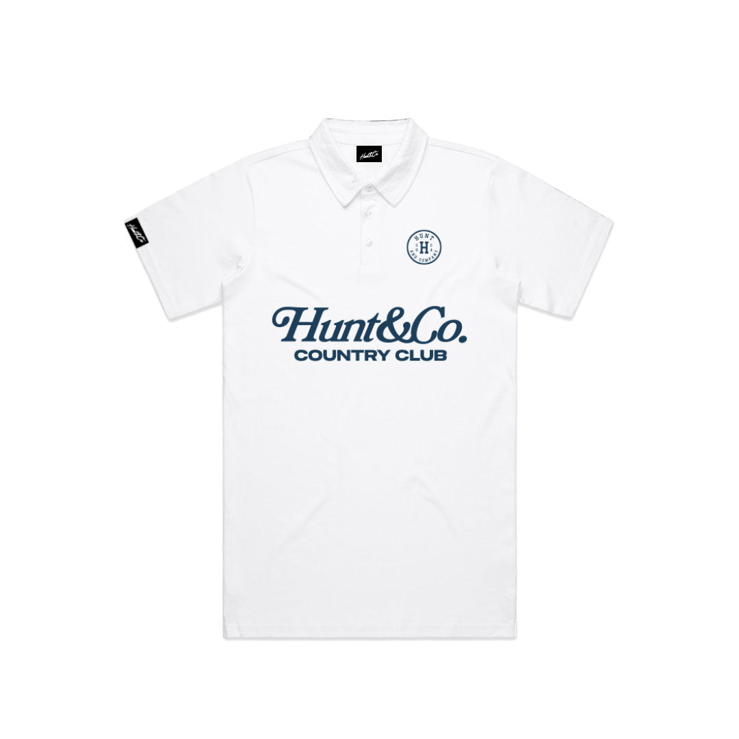 Hunt & Co Country Club Polo - White