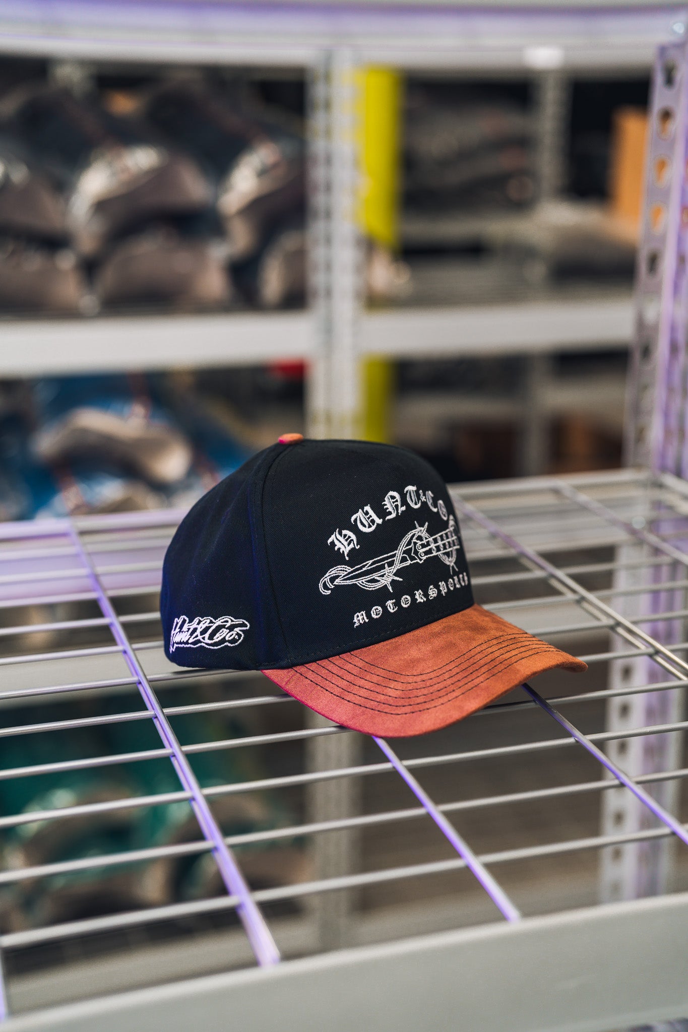 Motorsports Brown Suede Hat