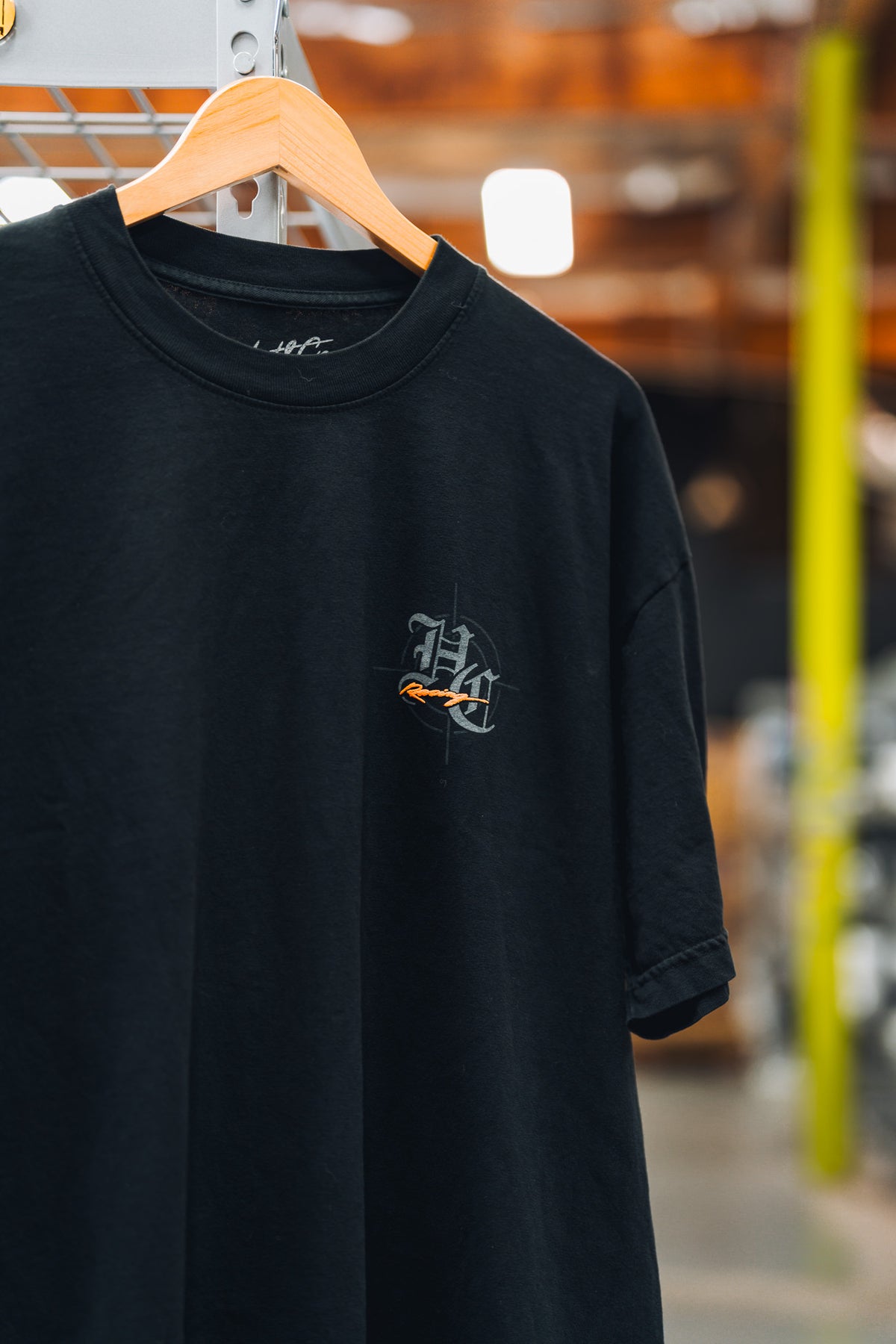 Old English Orange Puff Print Tee