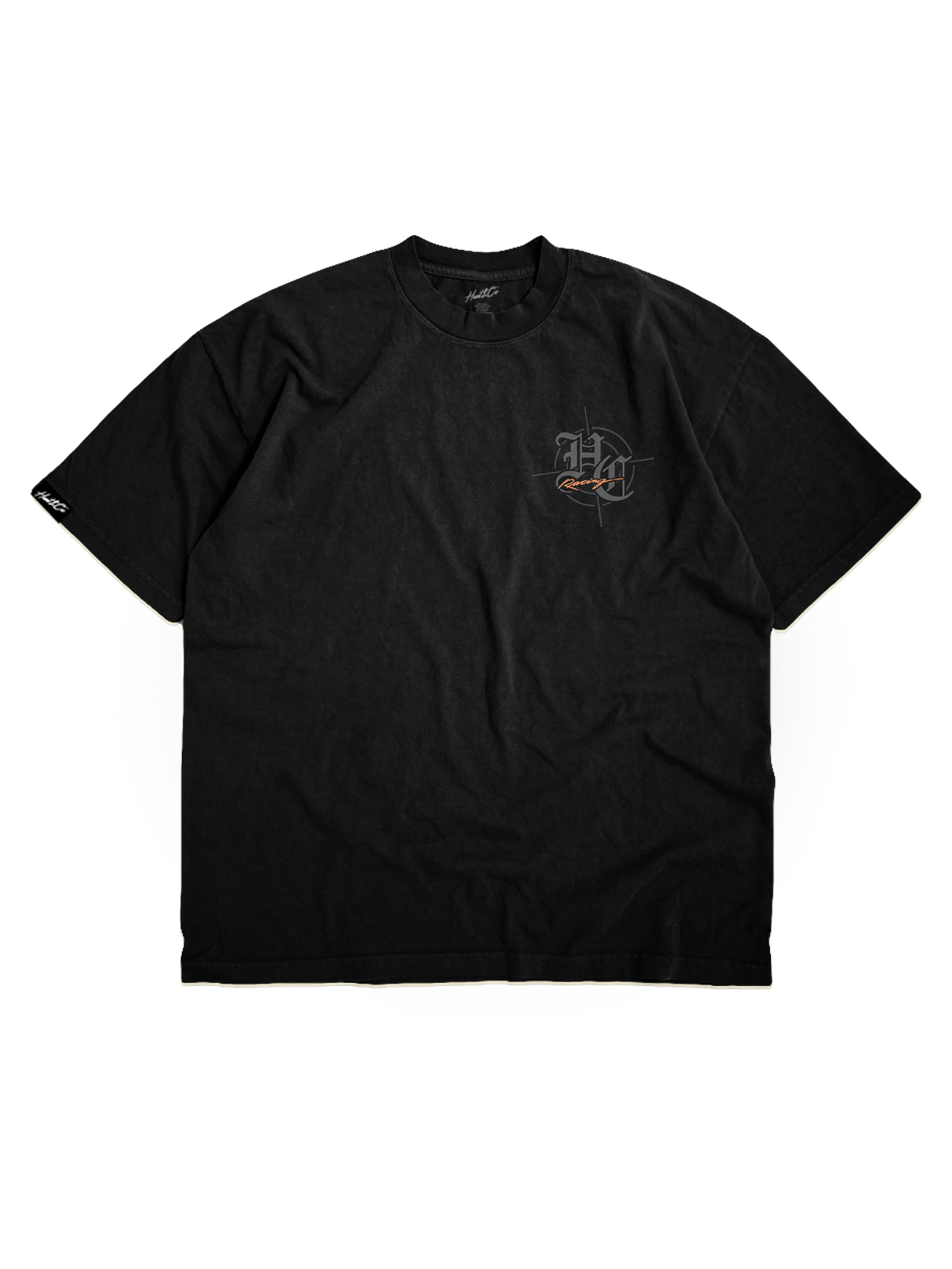 Old English Orange Puff Print Tee