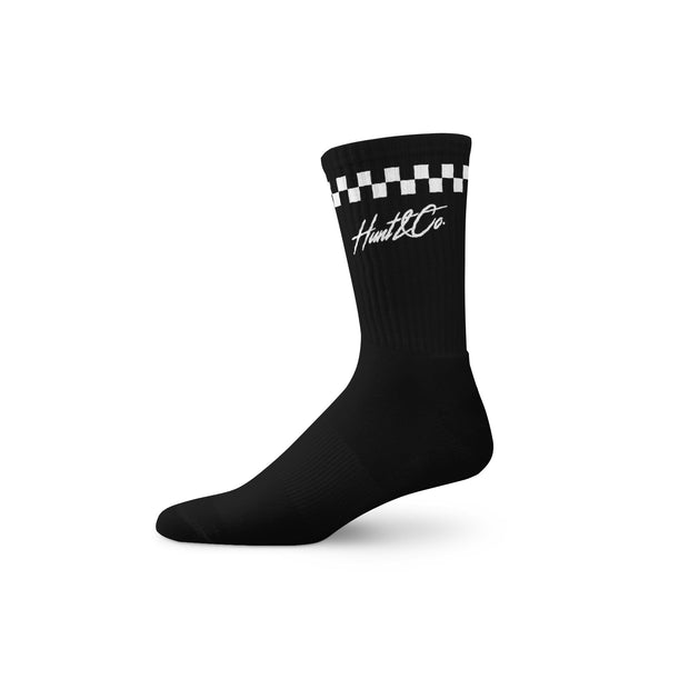 Checkered Slant Logo Socks